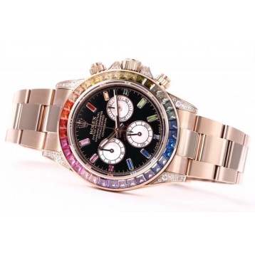 116595RBOW ロレックス ROLEX デイトナ レインボー ブラック/ピンク文字盤 新品 腕時計 メンズ
