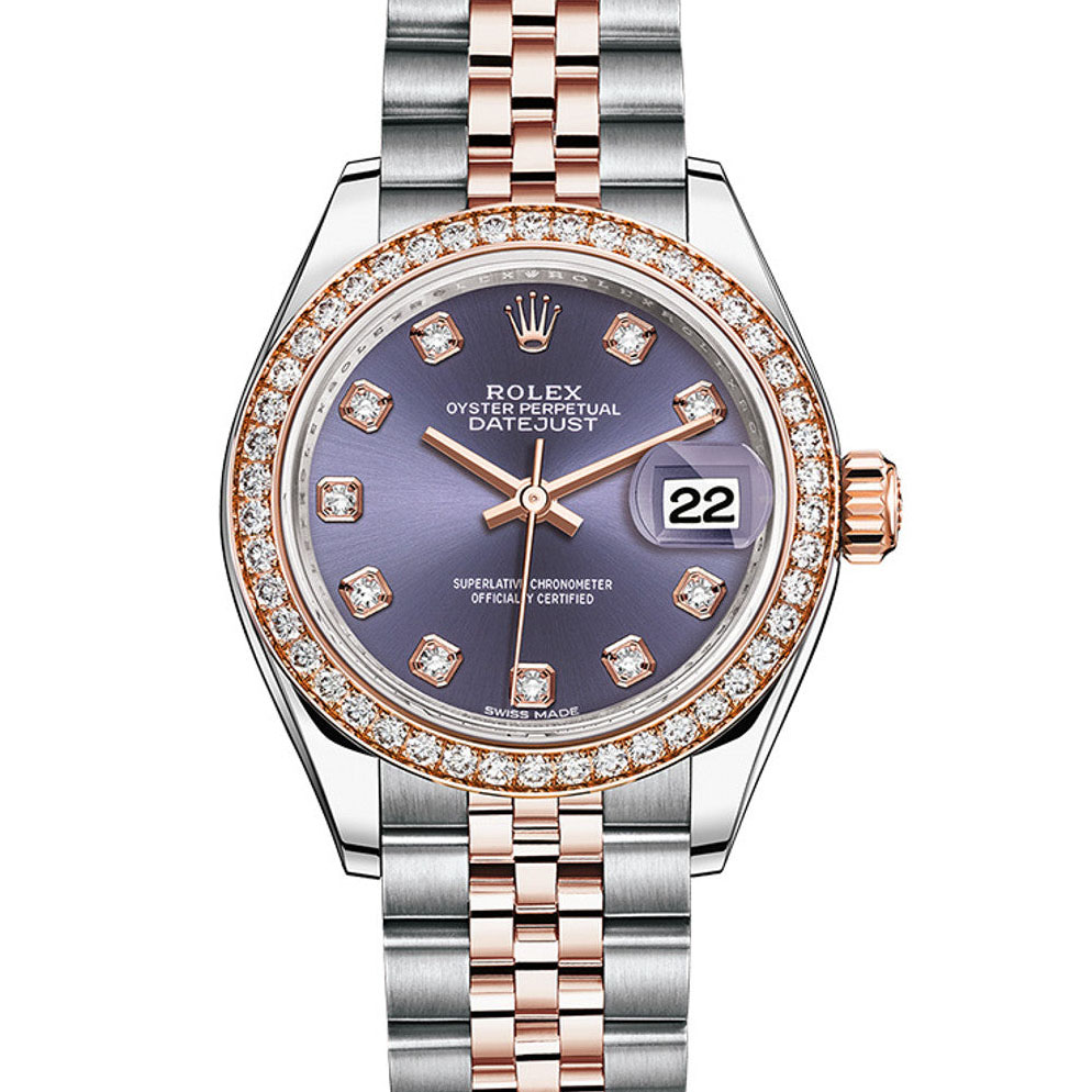 Rolex Lady Datejust 28mm Everose Diamond Bezel Two-Tone 279381