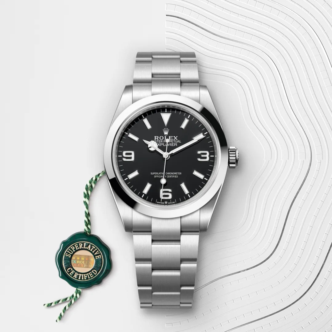 Rolex エクスプローラー 36 オイスター、36 mm、オイスタースチール