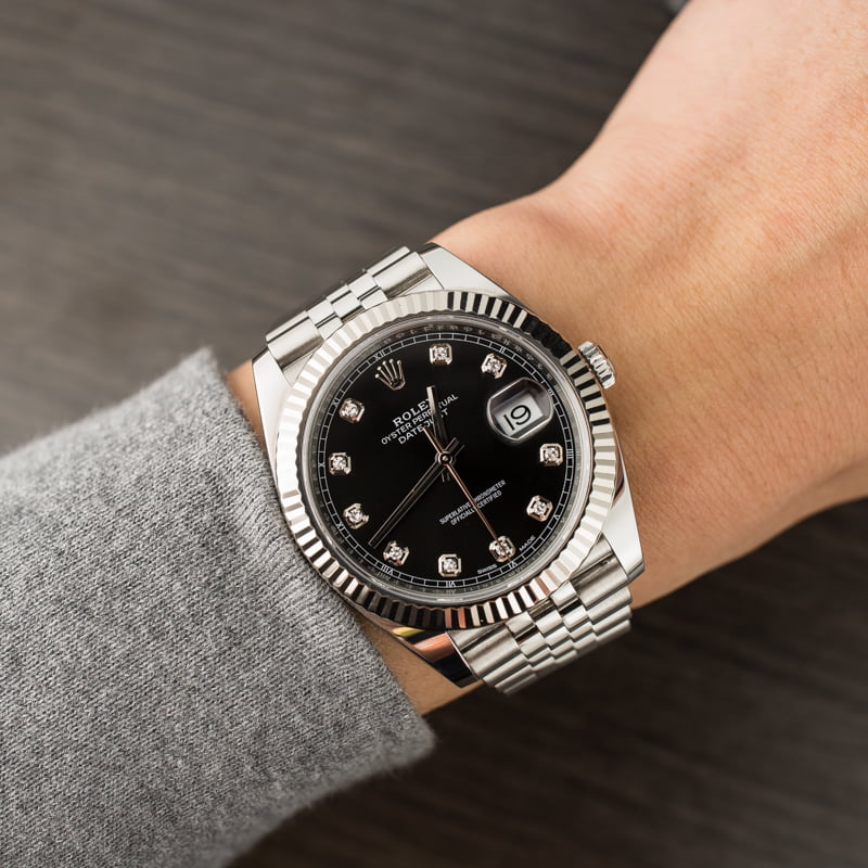 ROLEX ロレックス デイトジャスト 116234 ブラック オイスターブレス