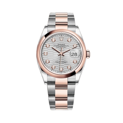 モデルオイスター、36 mm126201、オイスタースチール＆エバーローズゴールド