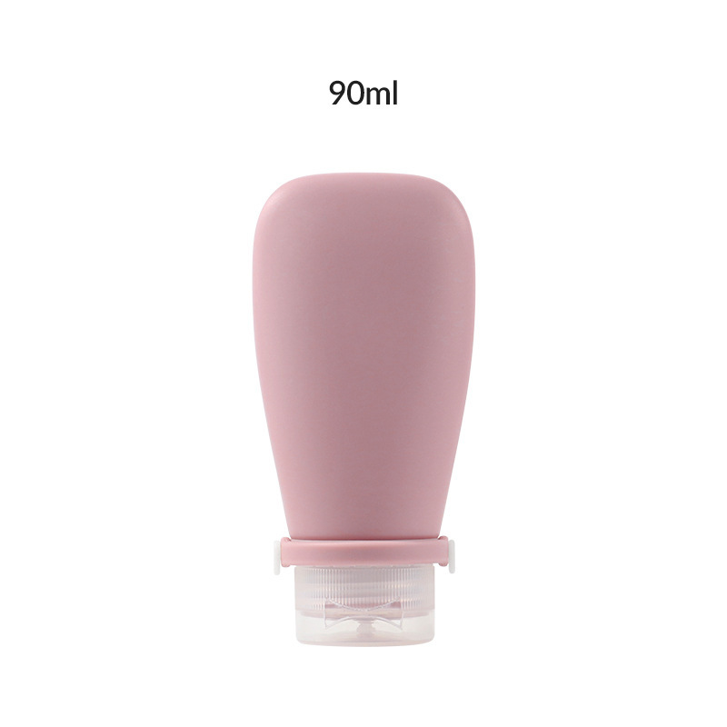Newly designed strap leak-proof soft silicone travel bottle