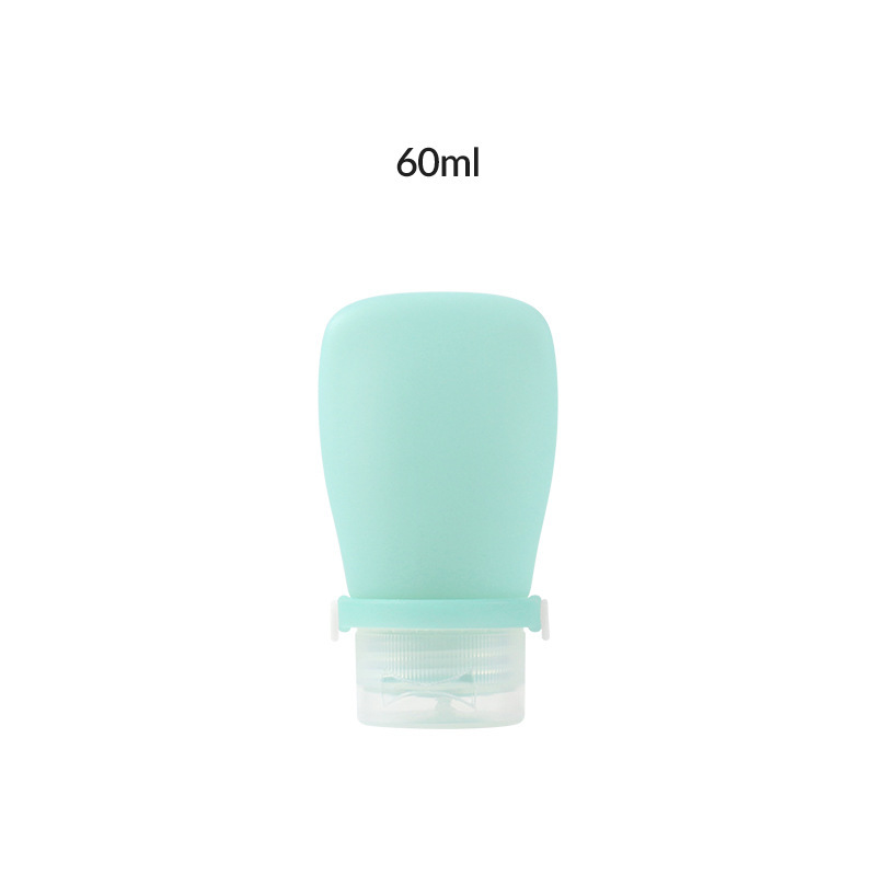 Newly designed strap leak-proof soft silicone travel bottle