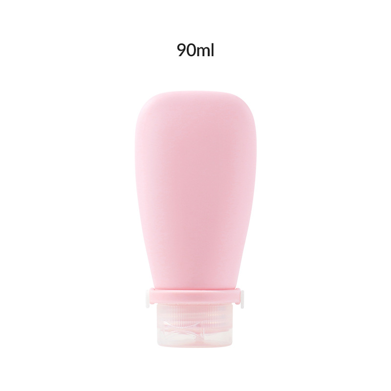 Newly designed strap leak-proof soft silicone travel bottle