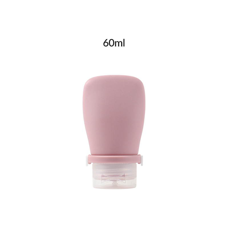 Newly designed strap leak-proof soft silicone travel bottle