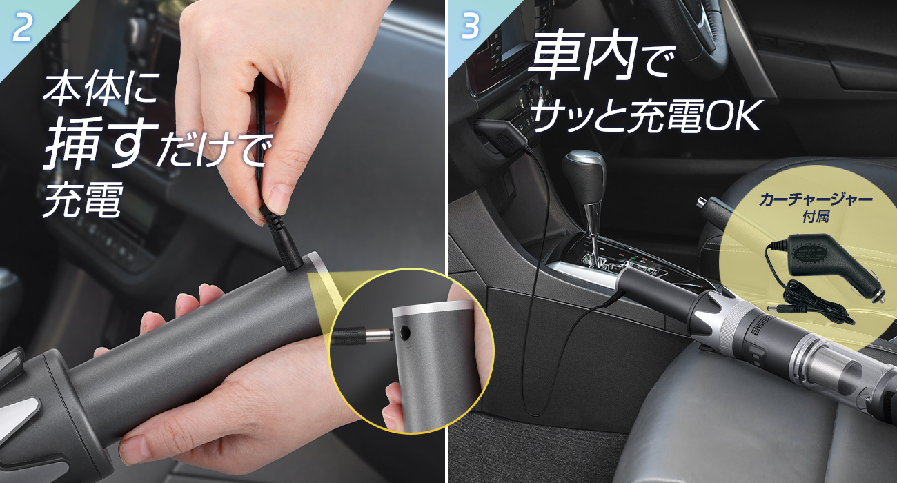 ハンディクリーナー ハンディ掃除機 超軽量 コードレス 充電式 スタンド付き サイクロン 超強吸引力 車内 掃除機 コードレス ハンディ ハンディークリーナー K16