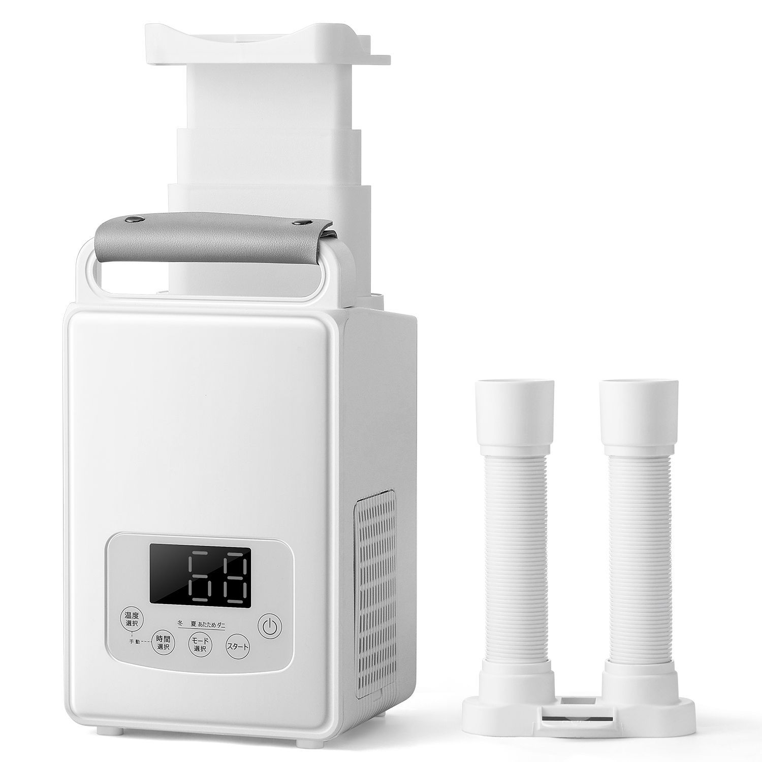 ふとん乾燥機 布団乾燥機 布団 乾燥機 1秒伸縮パイプ コンパクト収納 持ち運び便利 布団2組対応 ダニ退治 温風機能 マット不要 2本ノズル ホワイト 衣類乾燥袋 ふとん乾燥機 BW109