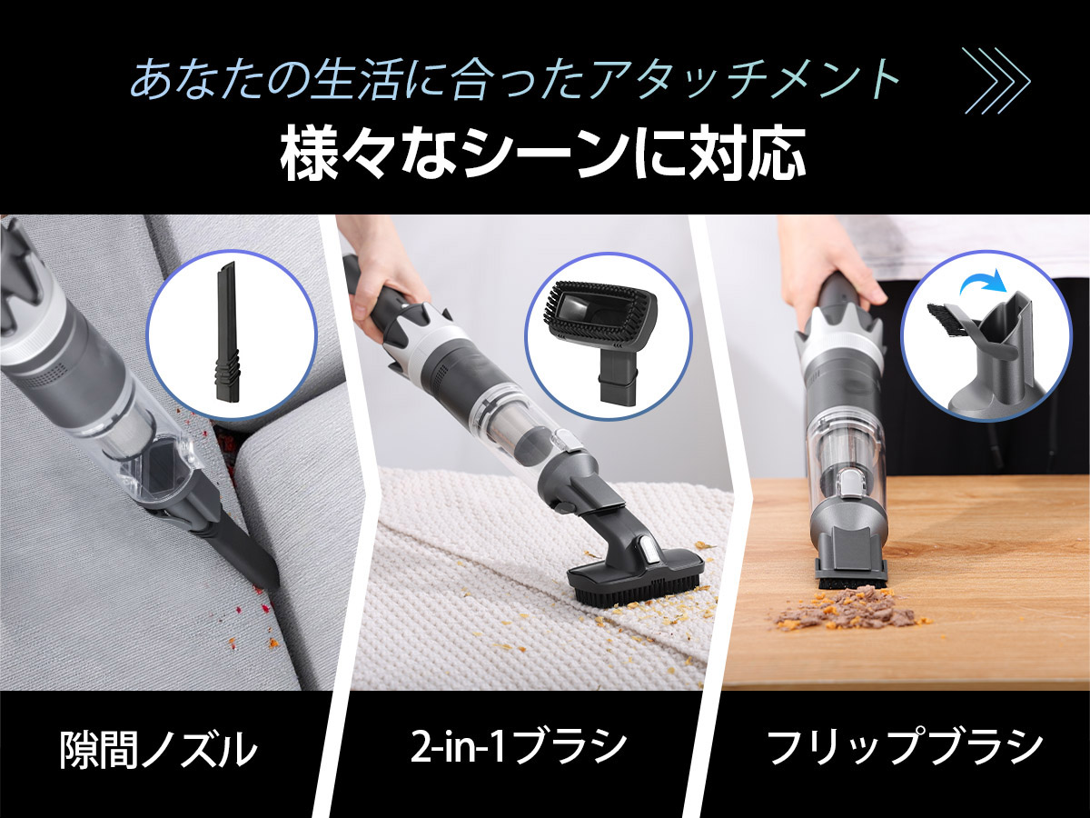 ハンディクリーナー ハンディ掃除機 超軽量 コードレス 充電式 スタンド付き サイクロン 超強吸引力 車内 掃除機 コードレス ハンディ ハンディークリーナー K16