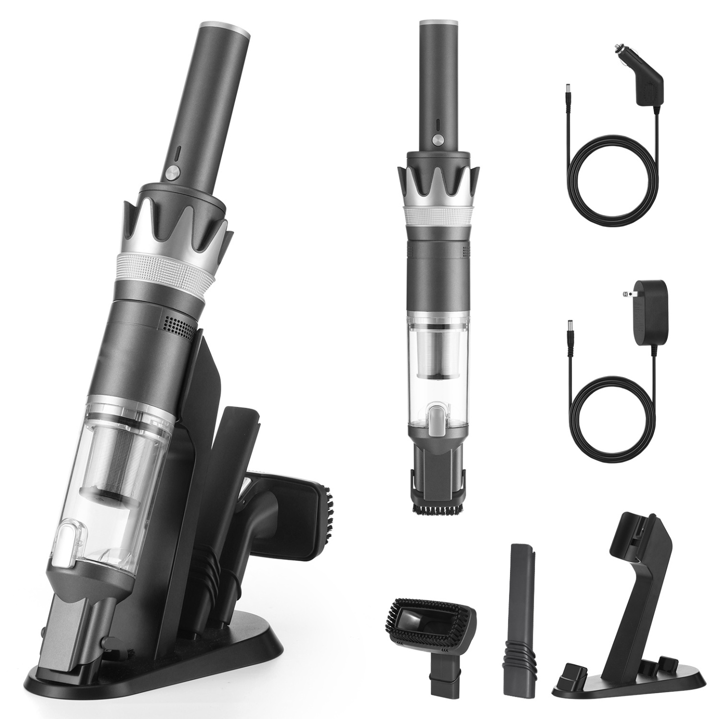 ハンディクリーナー ハンディ掃除機 超軽量 コードレス 充電式 スタンド付き サイクロン 超強吸引力 車内 掃除機 コードレス ハンディ ハンディークリーナー K16