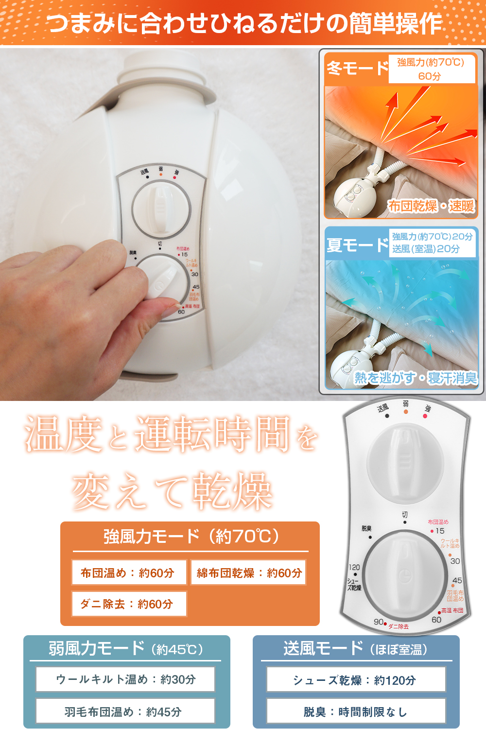 布団乾燥機 ふとん乾燥機 2本ノズル 布団・靴2組 600Wパワフル 5分速乾 コンパクト 靴乾燥 ダニ退治 布団 ハイパワー マット不要 除湿 衣類乾燥機 衣類乾燥 梅雨対策 BW101