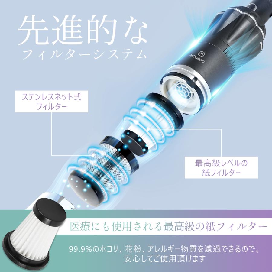 ハンディクリーナー 強力吸引 16000pa 掃除機 多機能 強力吸引 掃除機 コードレス 車 軽量 静音 2Way パワフル K12