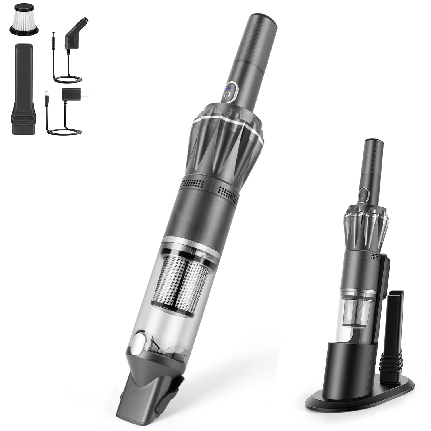 ハンディクリーナー 15Kpa ブラシレスモーター コードレス 30分間連続稼働 充電式 サイクロン 収納充電2in1 超強吸引力 車内 紙パック不要 車 掃除機 コードレス ハンディ そうじき K12