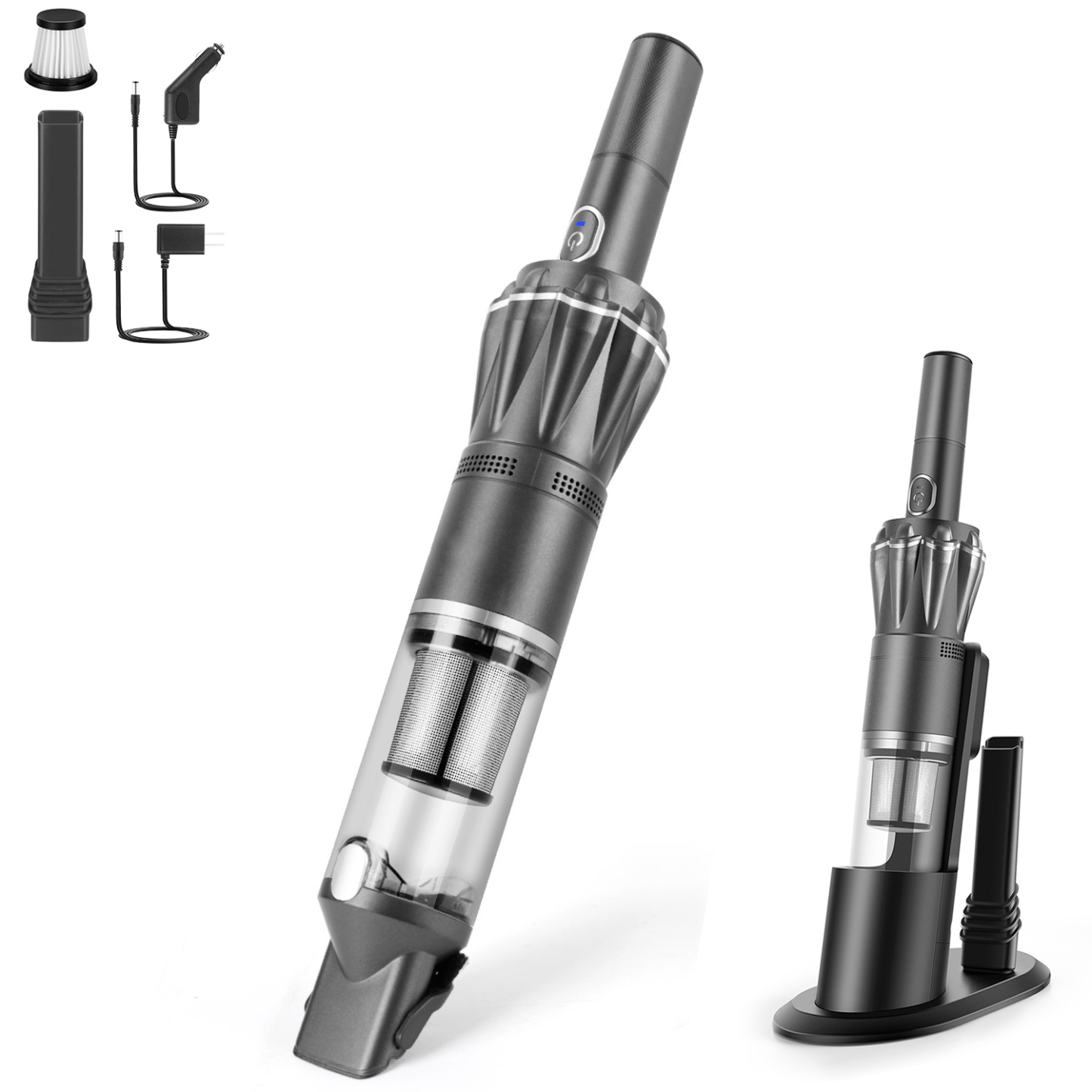 ハンディクリーナー 15Kpa ブラシレスモーター コードレス 30分間連続稼働 充電式 サイクロン 収納充電2in1 超強吸引力 車内 紙パック不要 車 掃除機 コードレス ハンディ そうじき K12