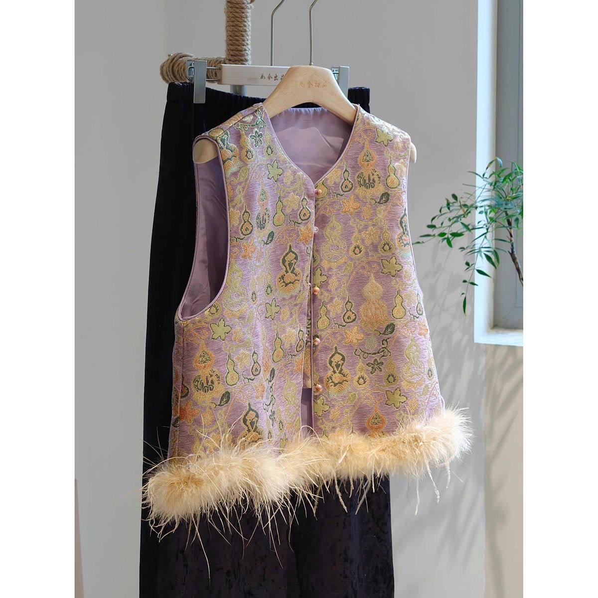 超好看國風馬甲|夾棉外穿下擺仙氣減齡年輕款|背心高級感新中式