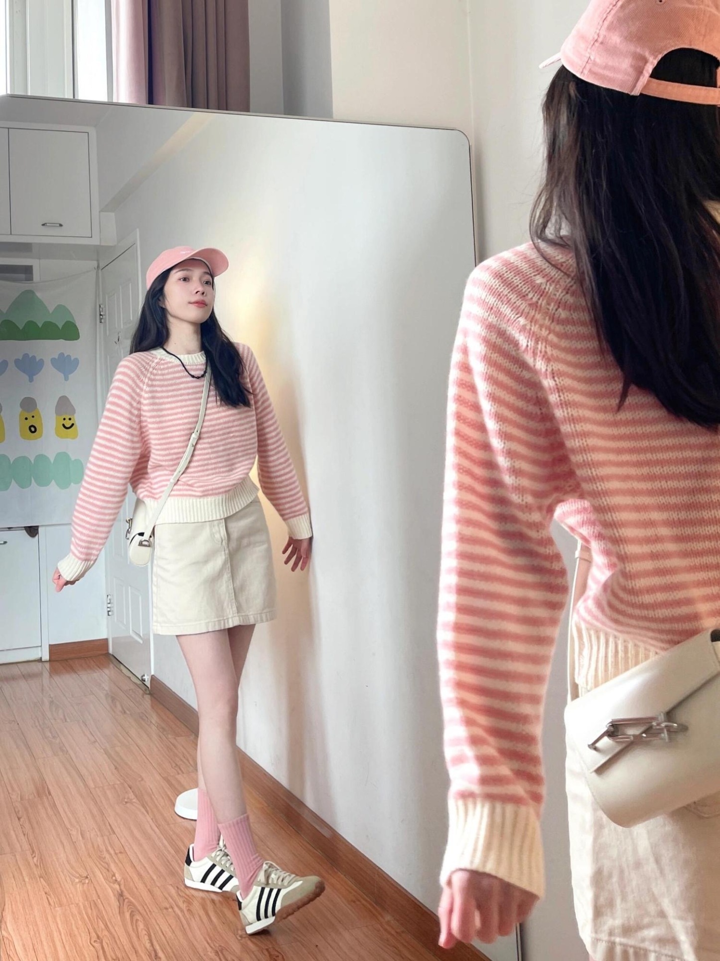 『單件包郵』粉色多巴胺顯嫩針織衫 | 秋冬季慵懶風時髦氣質上衣 | 寬鬆顯瘦毛線衣