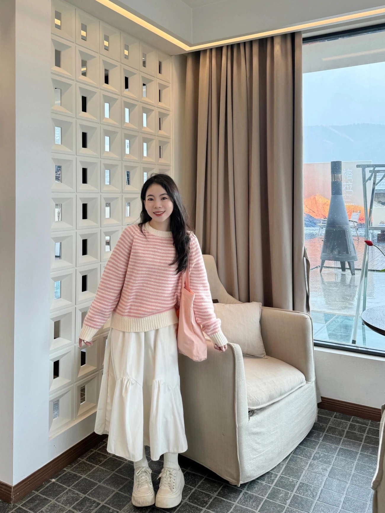 『單件包郵』粉色多巴胺顯嫩針織衫 | 秋冬季慵懶風時髦氣質上衣 | 寬鬆顯瘦毛線衣