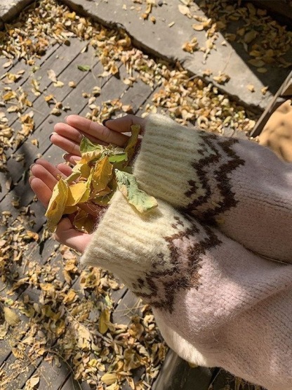 2026秋冬新款費爾島女款軟糯針織衫| 北歐復古慵懶風加厚套頭繡花毛衣