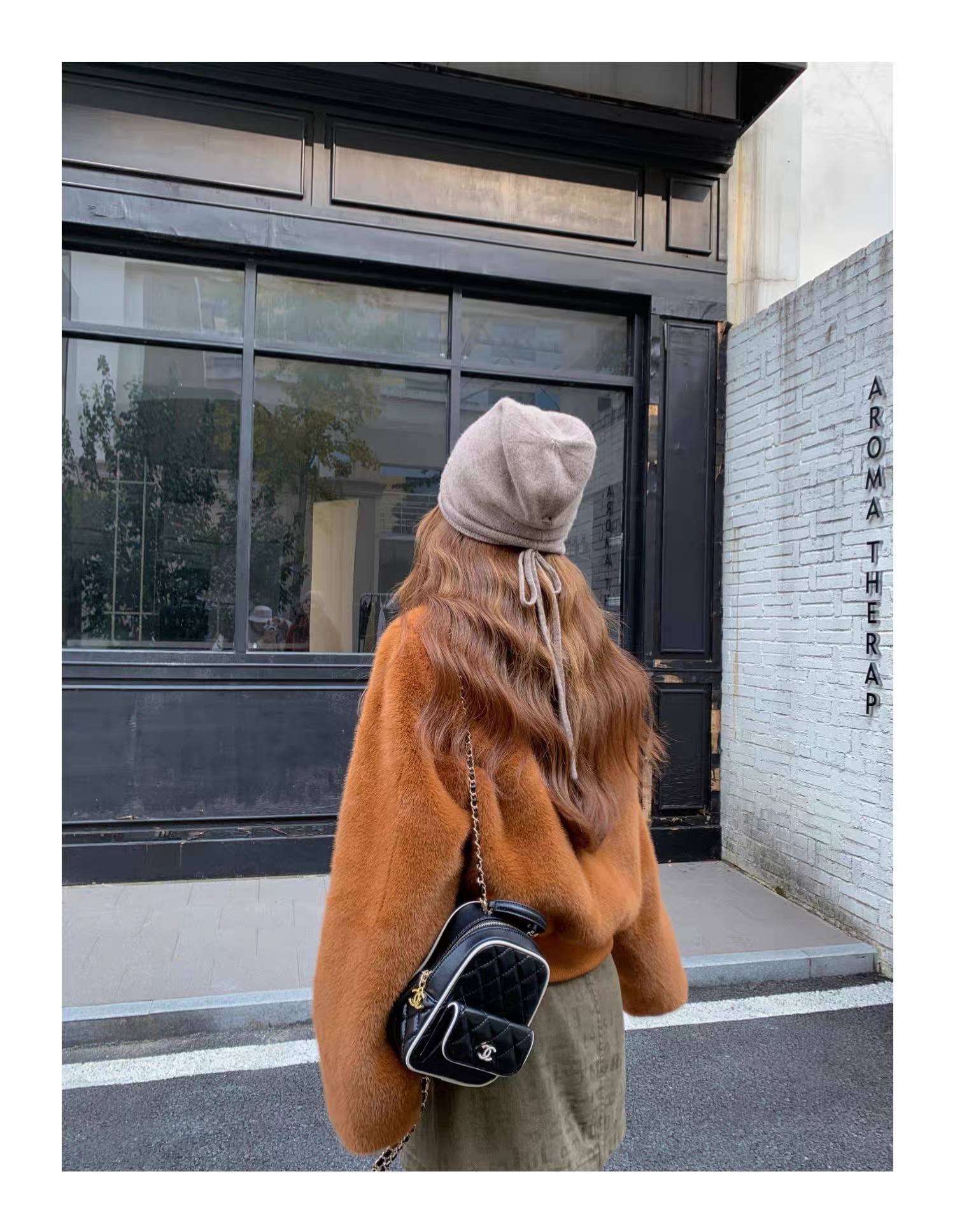 立領显高挑日系毛絨短版外套｜環保皮草加厚保暖小個子翻領外套 