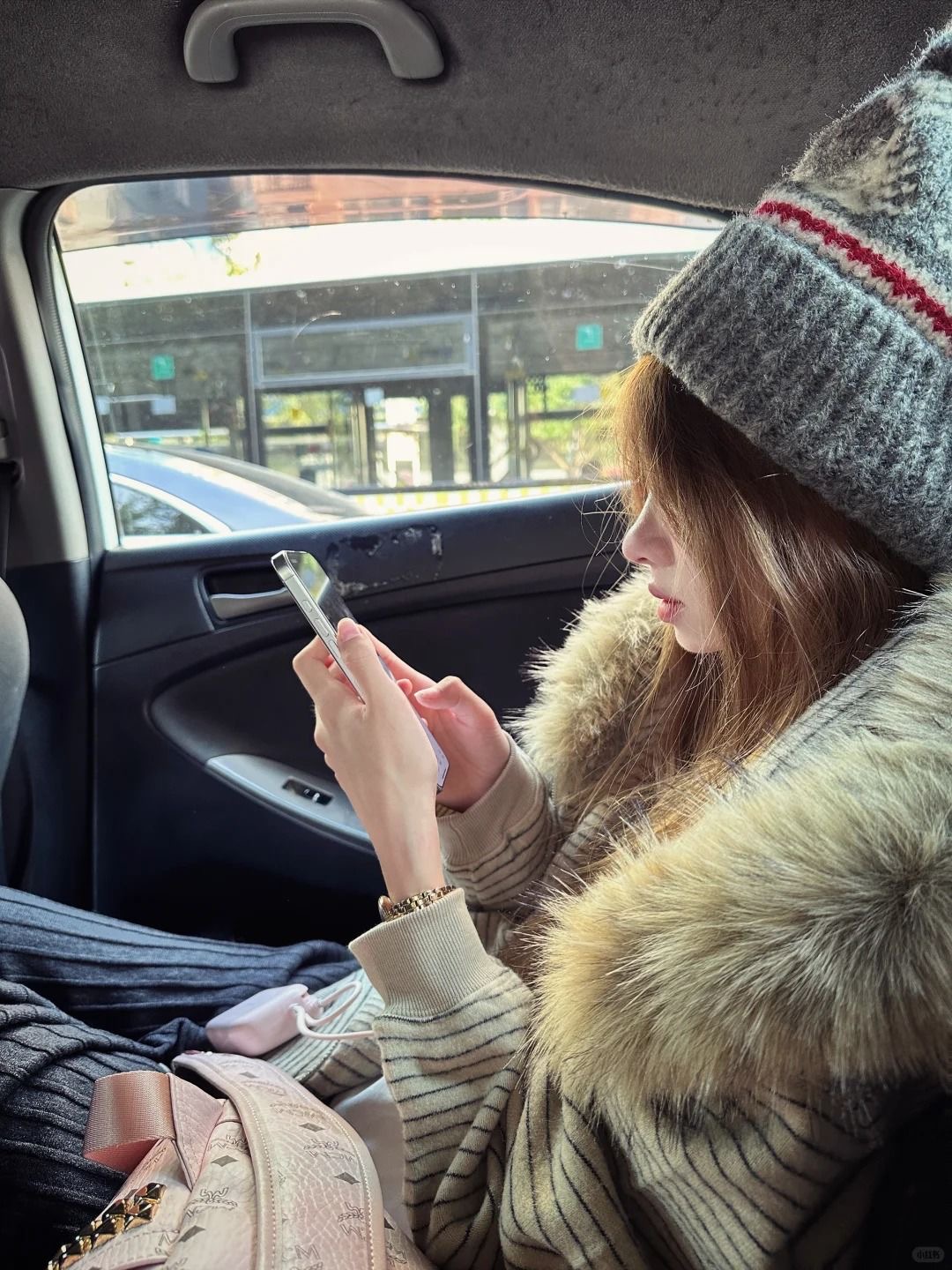 秋季新款寬鬆開衫外套 | 復古美式毛領條紋連帽拉鍊衛衣