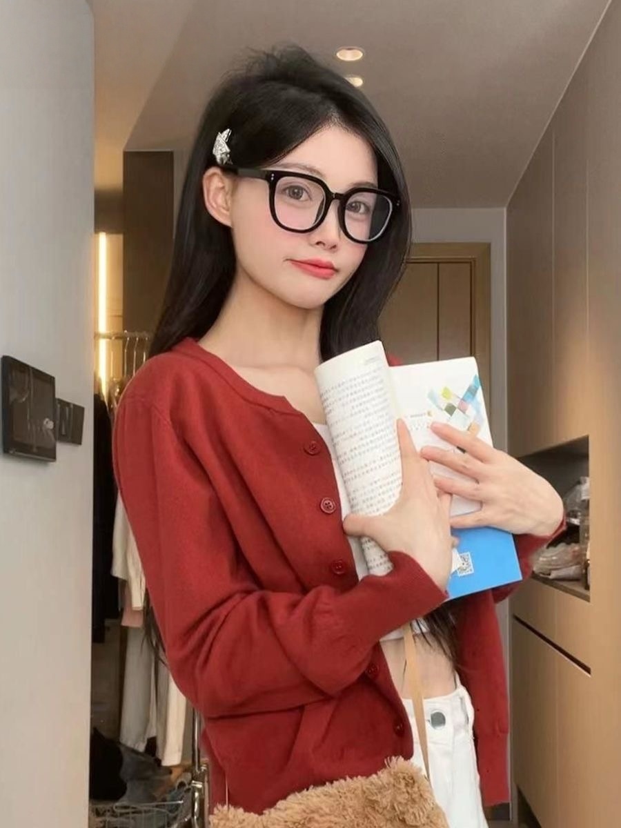 韓系軟糯針織開衫 | 秋冬慵懶風 V | 領薄款百搭長袖外套