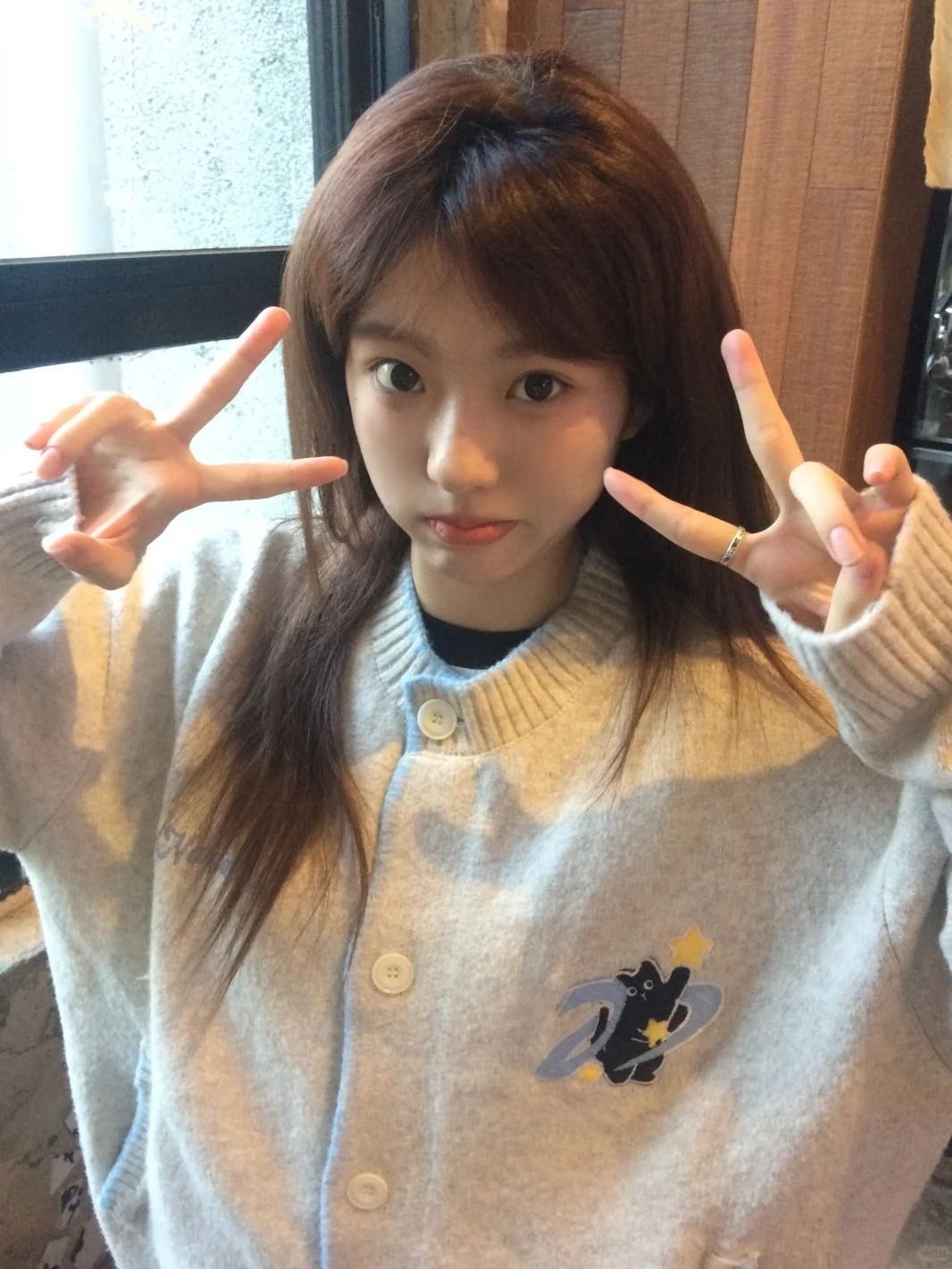 秋季新款氛圍感軟糯刺繡開衫 | 慵懶寬鬆針織外套毛衣