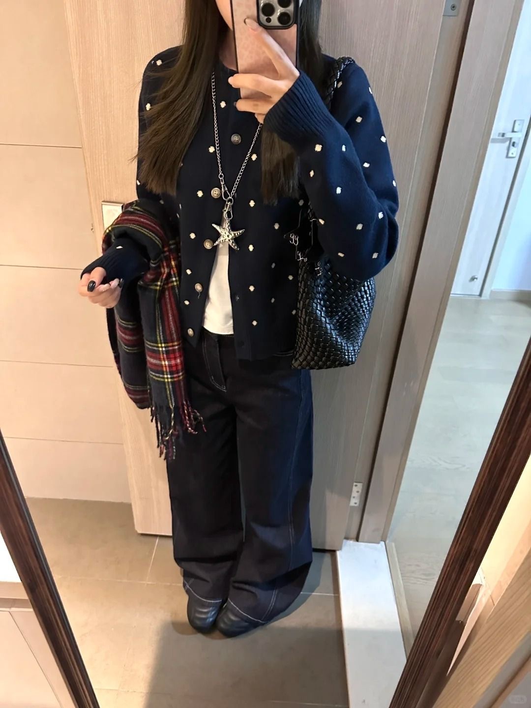 韓系復古提花波點毛衣 | 秋季新款寬鬆針織開衫外套