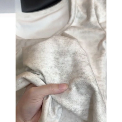 秋冬德絨發熱打底衫 | 方領修身扎染加絨內搭 T 恤 | 显瘦保暖長袖上衣