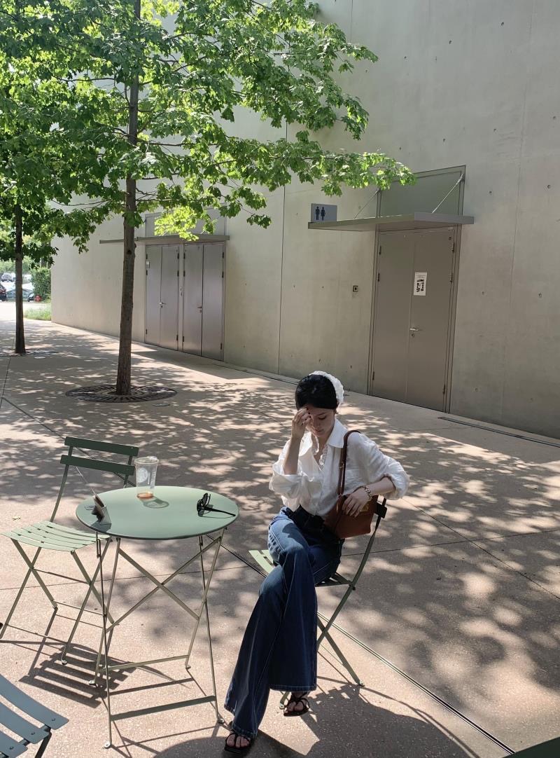 白色蕾絲拼接襯衫 | 法式休閒寬鬆款 | 小眾設計感百搭襯衣上衣