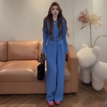 2025 韓系秋冬新貨！慵懶溫柔風兩件組｜德絨上衣 + 休閒褲 ✨