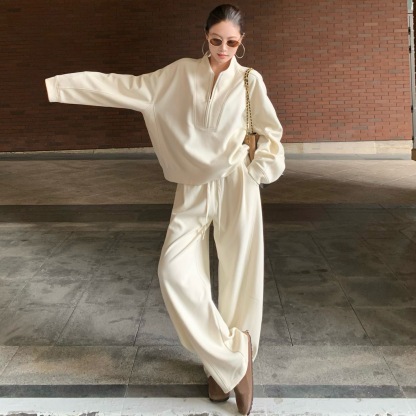 秋冬老錢風套裝｜衛衣 + 闊腿褲兩件組 | 高級感直接拉滿✨