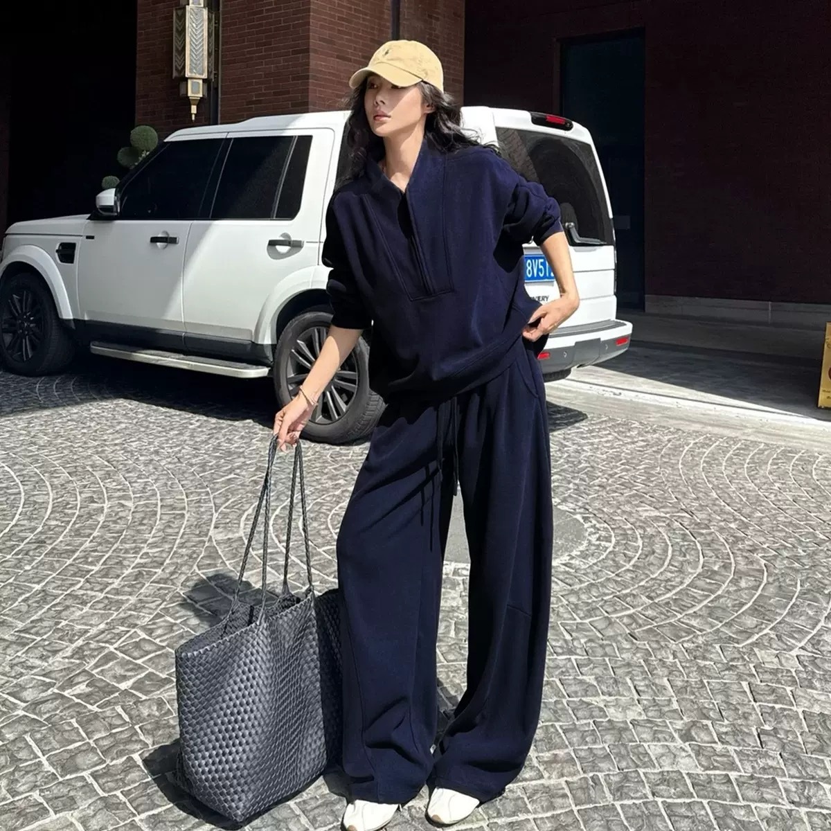 秋冬老錢風套裝｜衛衣 + 闊腿褲兩件組 | 高級感直接拉滿✨