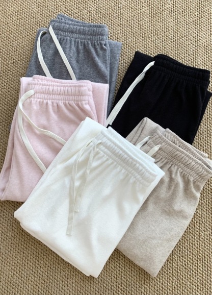 秋冬新款｜高腰垂墜感加厚加絨白色軟糯米褲