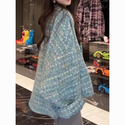 設計師高訂／羊毛特種紗 時髦保暖香風外套