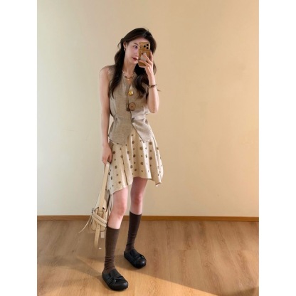 夏季穿搭一整套女裝 | 氣質高級感時尚洋氣灰色馬甲半身裙套裝