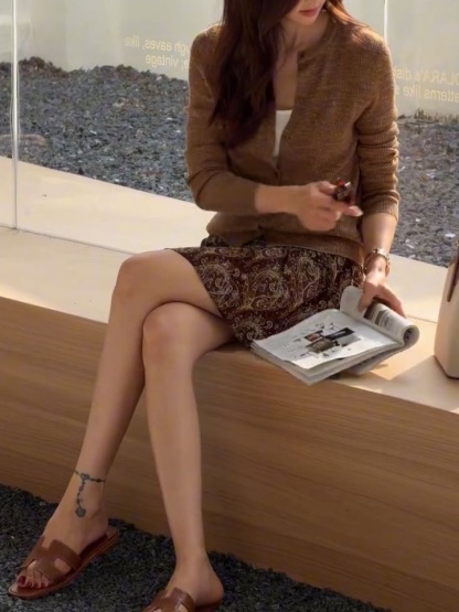 早春新品 | 港風復古休閒針織外套 文藝碎花短褲裙