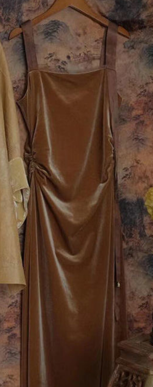 『1萬人收藏』絲絨吊帶連衣裙套裝|國風高級氛圍感套裝|新中式時尚小眾