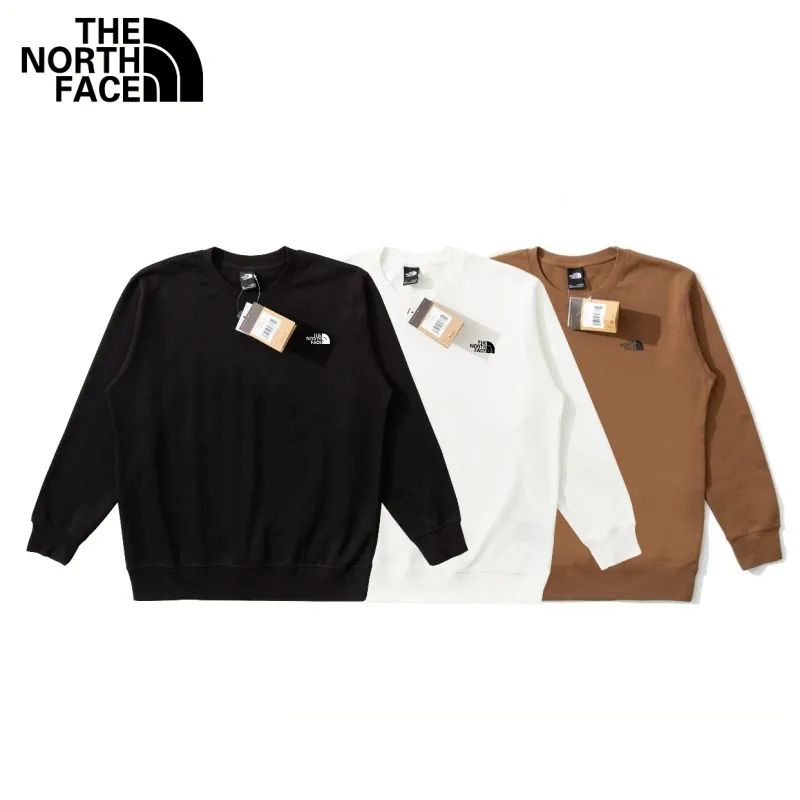 The North Face ザ・ノース・フェイスのトリコロールクルーネックスウェットシャツ、春夏アウトドアカジュアル長袖ボトミングシャツ、ユニセックス