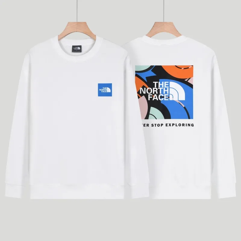 The North Face ザ・ノース・フェイスのクルーネックプルオーバースウェットシャツ、カップル向けカジュアルお出かけトップス