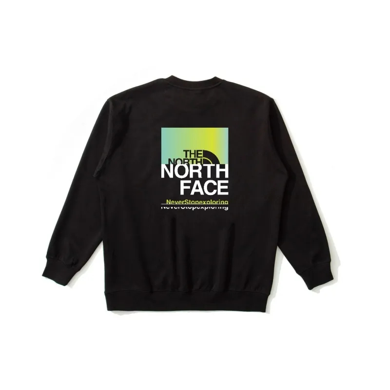 The North Face ザ・ノース・フェイスのトリコロールクルーネックスウェットシャツ、春夏アウトドアカジュアル長袖ボトミングシャツ、ユニセックス