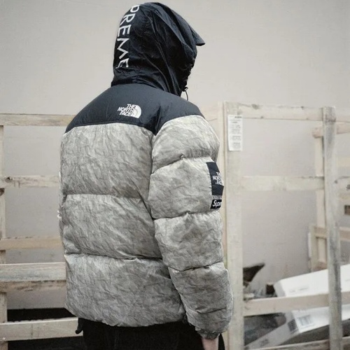 THE NORTH FACEシュプリームX ノースフェイスペーパープリント ヌプシージャケット FW19 Supreme The North Face Paper Print Nuptse Jacket
