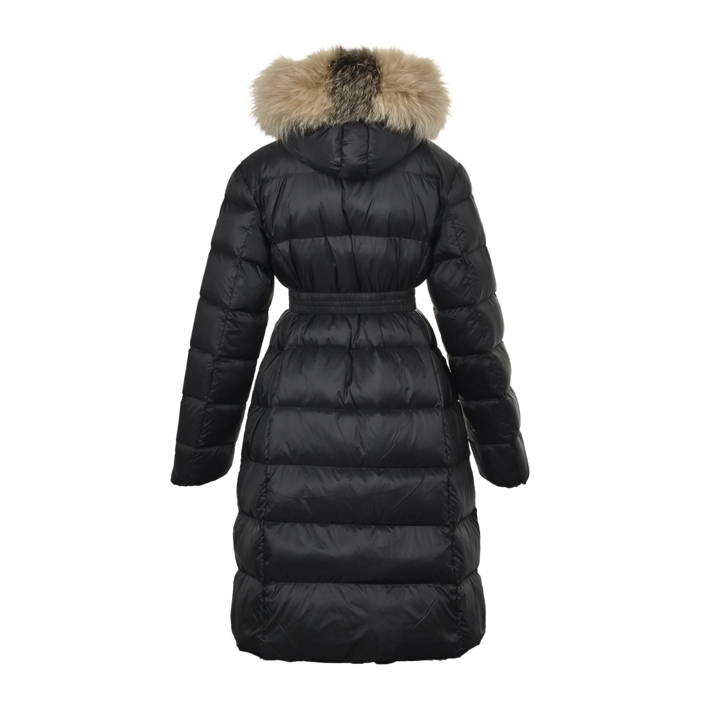 MONCLER モンクレール HERMIFUR 毛領リブ腰ロングダウンジャケット