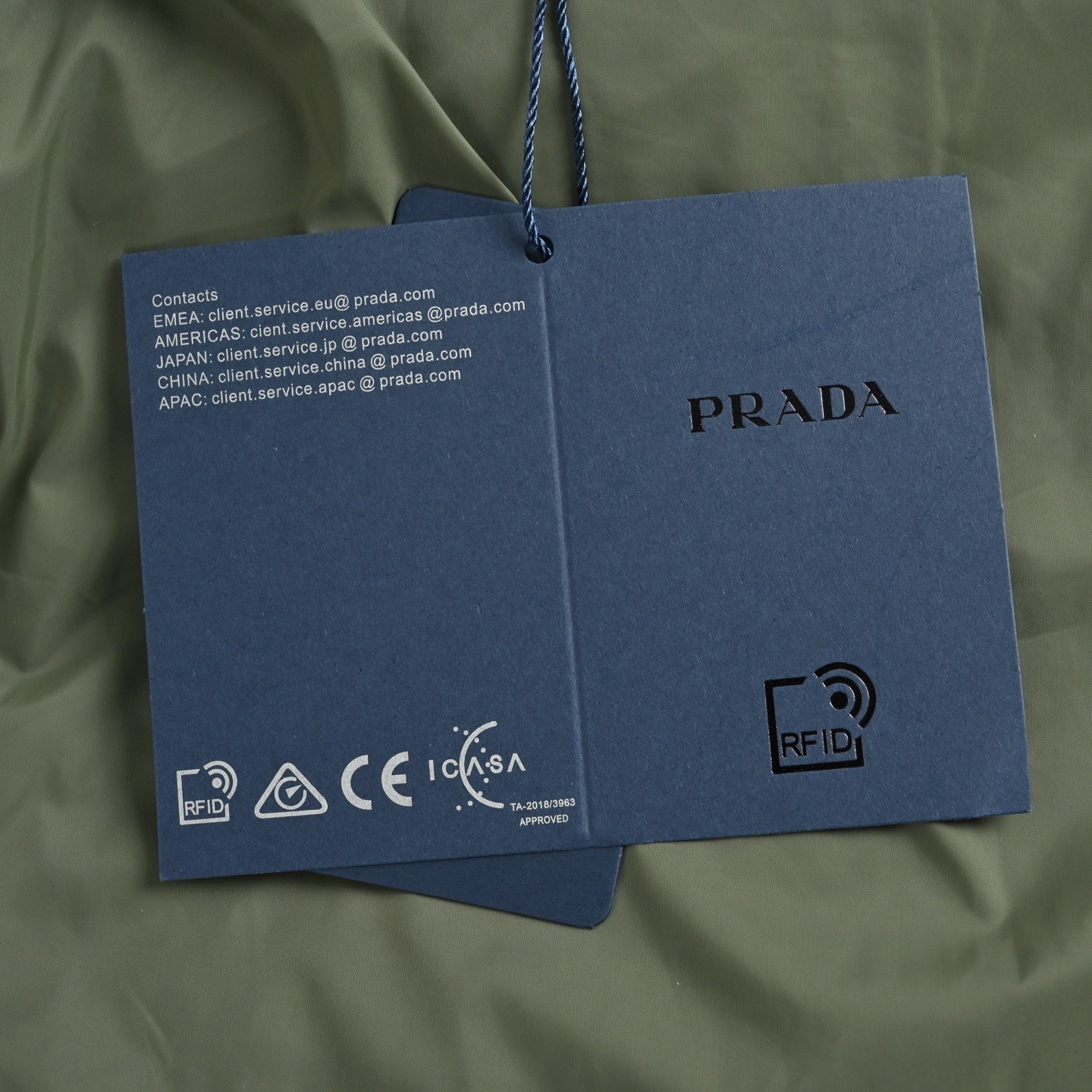 PRADA プラダ ブラック 再生ナイロン 撞色リブコollar ダウンジャケット