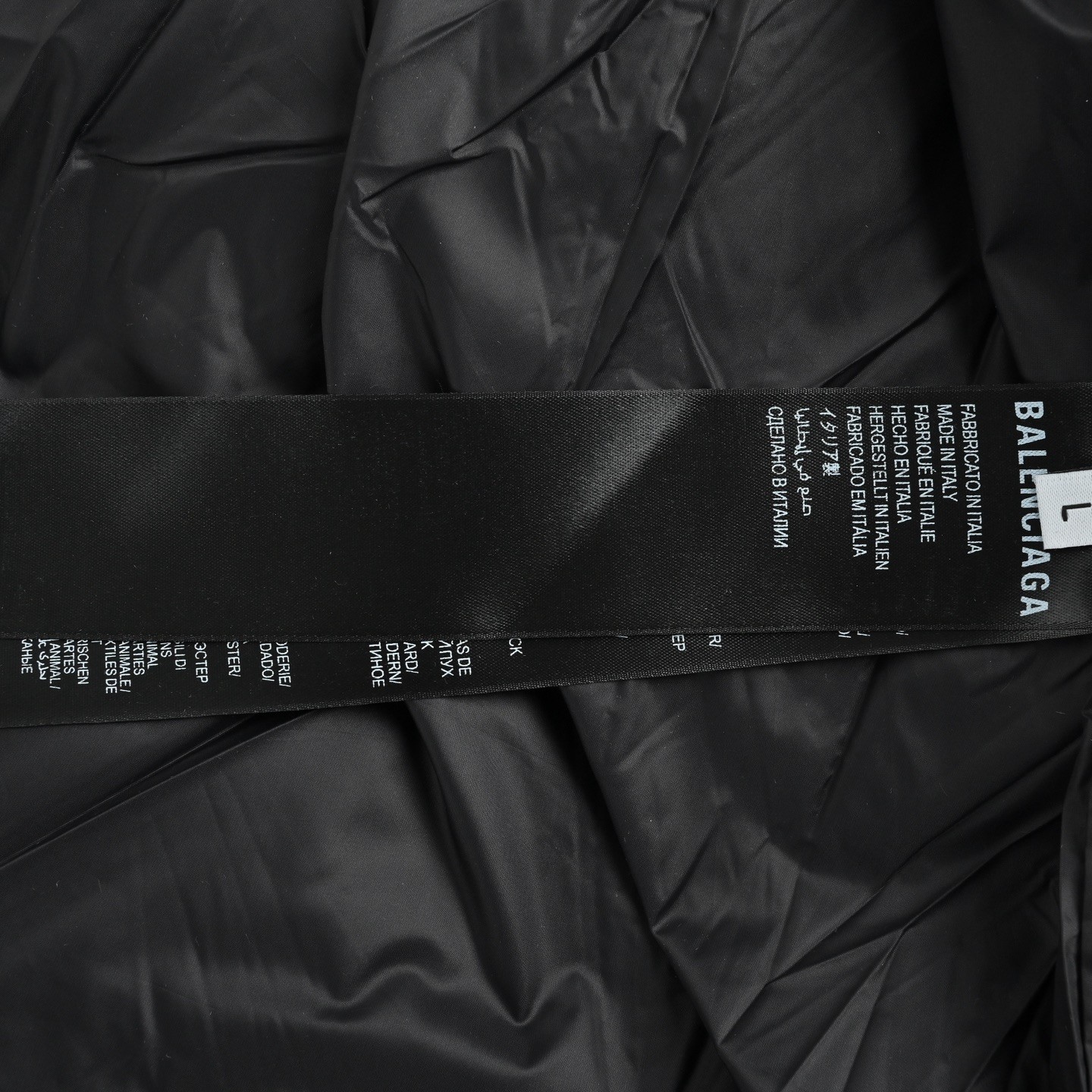 Balenciaga バレンシアガ リングロゴ ハイネック ダウンジャケット ダークグレー ブラック