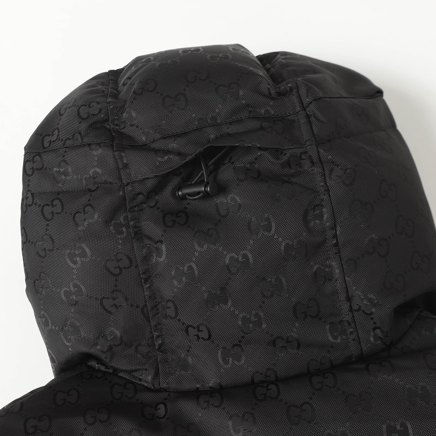 GUCCI グッチ 小G満印 連帽ダウンジャケット ブラック