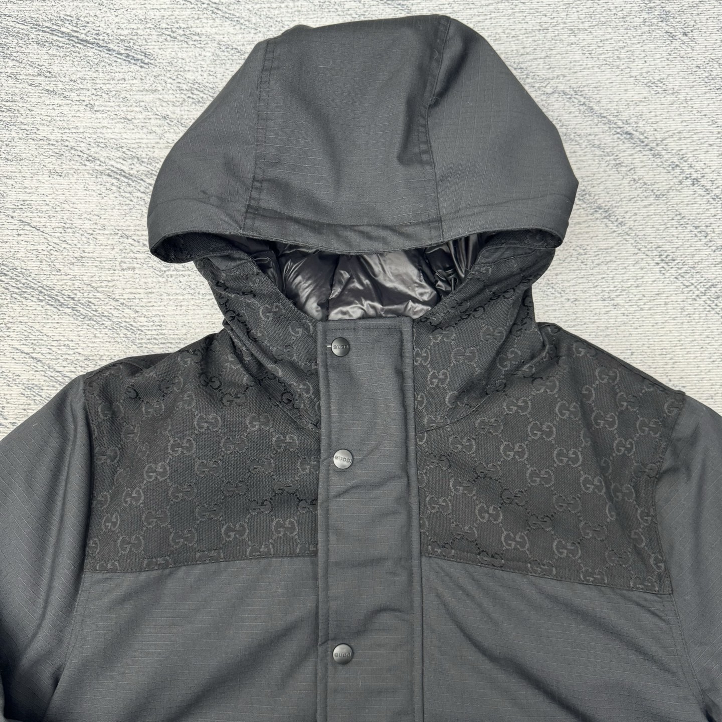 GUCCI グッチ 2025 FW秋冬新作 フード付き防風ロングスリーブダウンジャケット