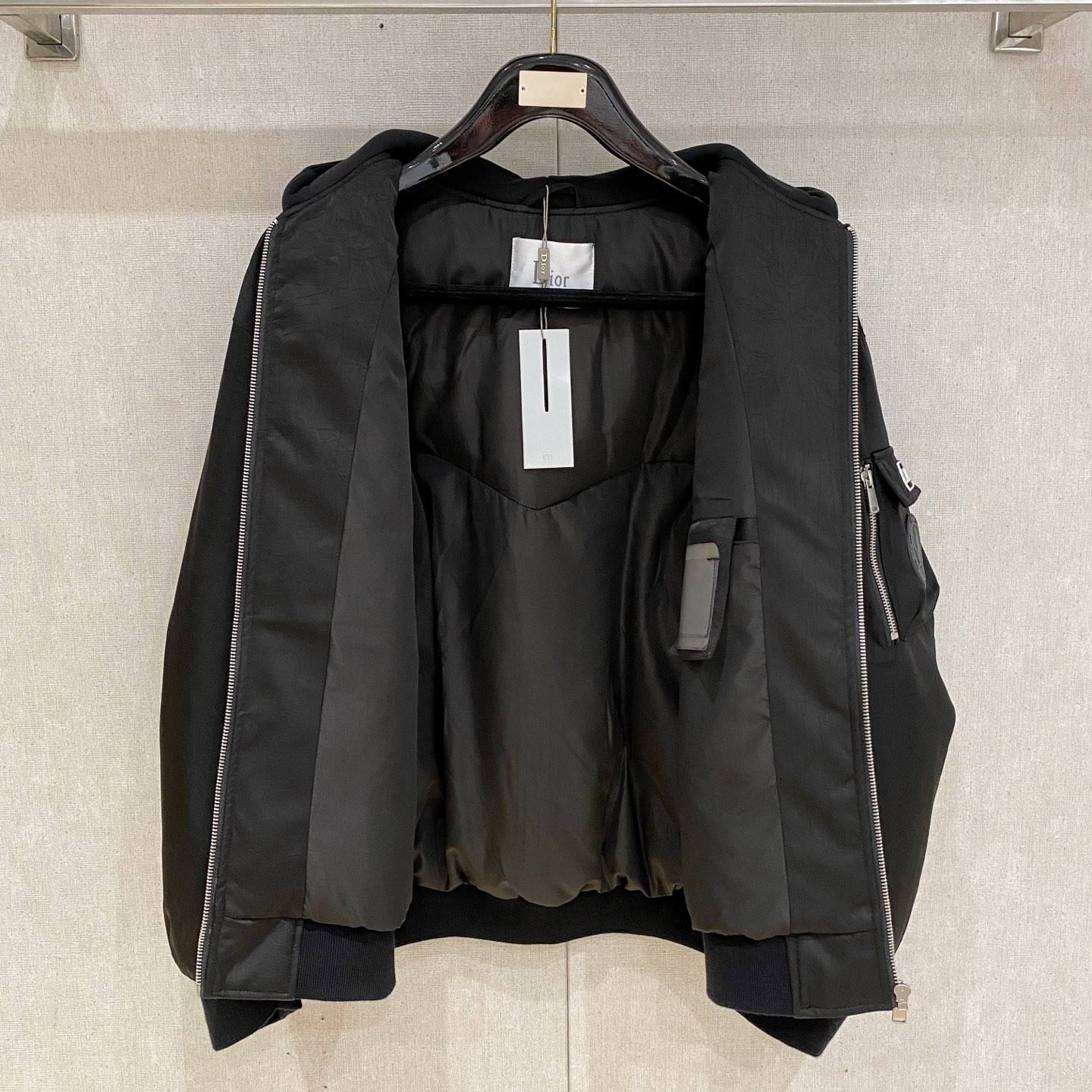 DIOR ディオール フーデッドダウンジャケット ブラック&シルバー