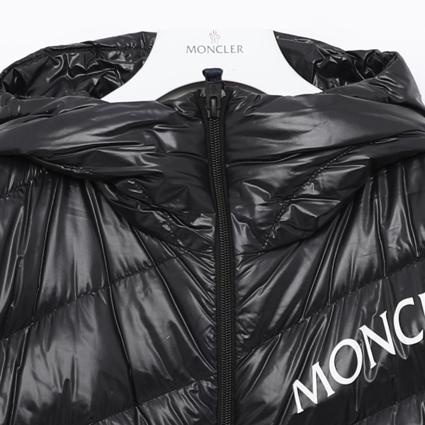 MONCLER☆SHAMA フード ダウンパディングジャケット ブラック