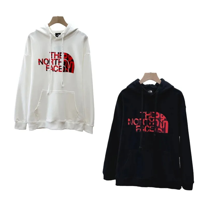 The North Face ザ・ノース・フェイスフロントに大きなロゴプリントが入った、カップル向けテリーフード付きスウェットシャツ