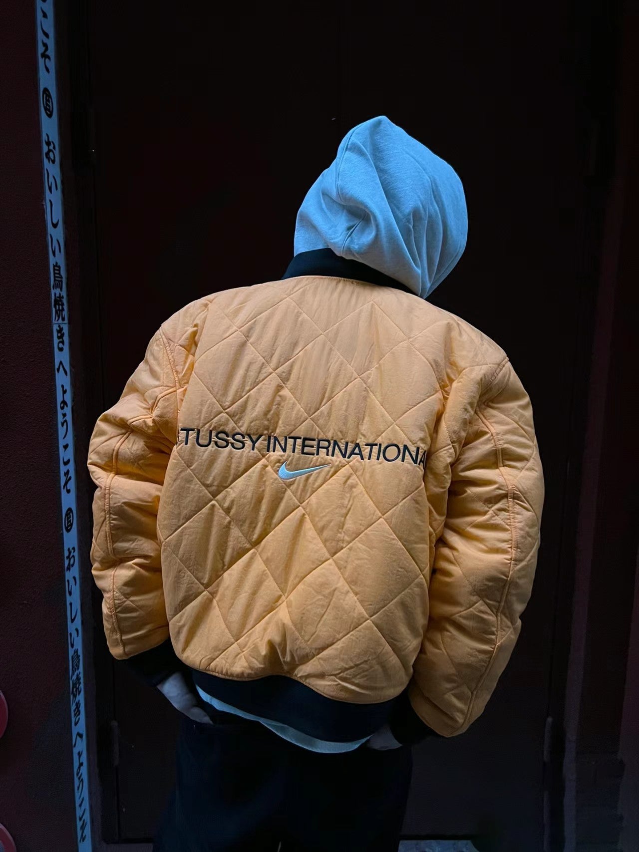 STUSSY×連名リバーシブルキルティングキルティングジャケット