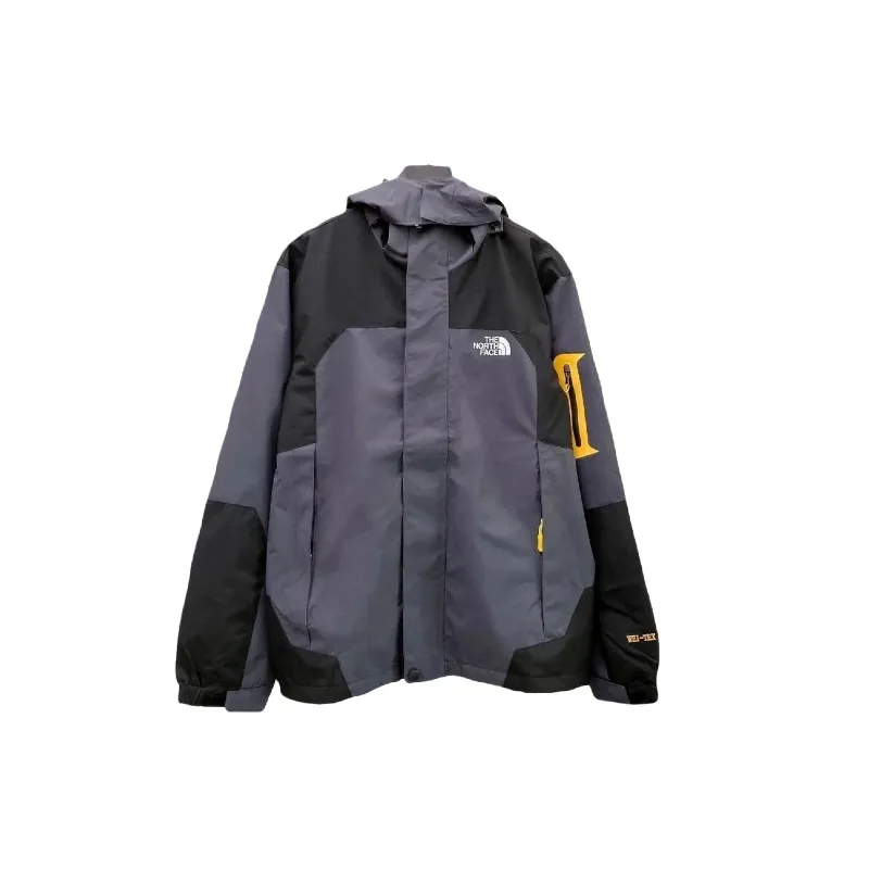 The North Face ザ・ノース・フェイス TNFプリント小ロゴ配色カップル男女兼用フード付き立体裁断ジャケットコート